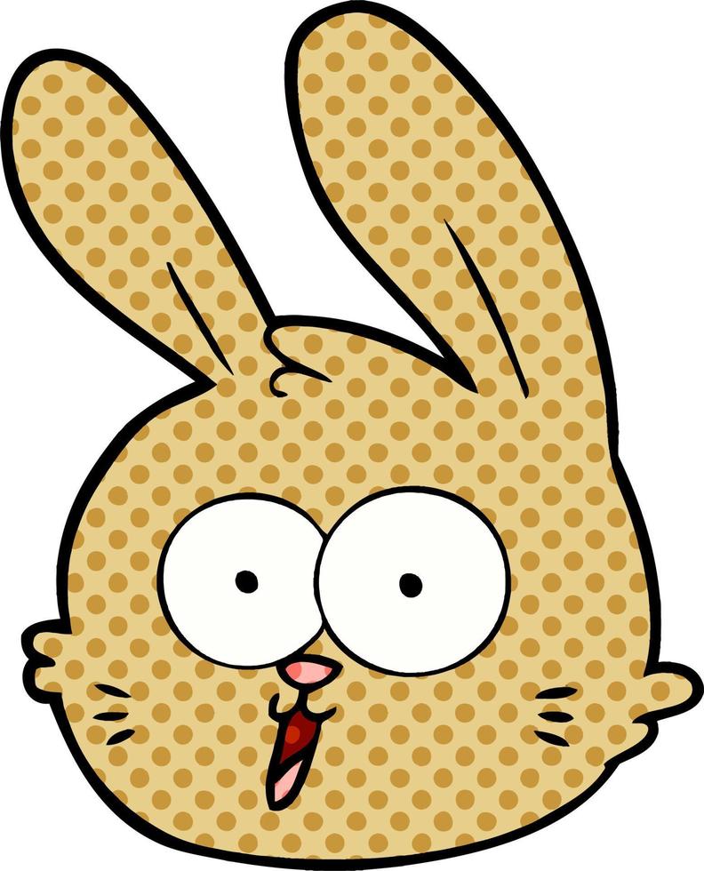 cartoon rabbit face vector