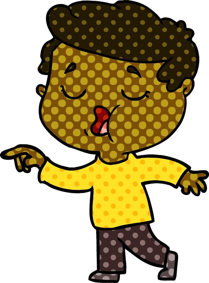 cartoon man talking vector