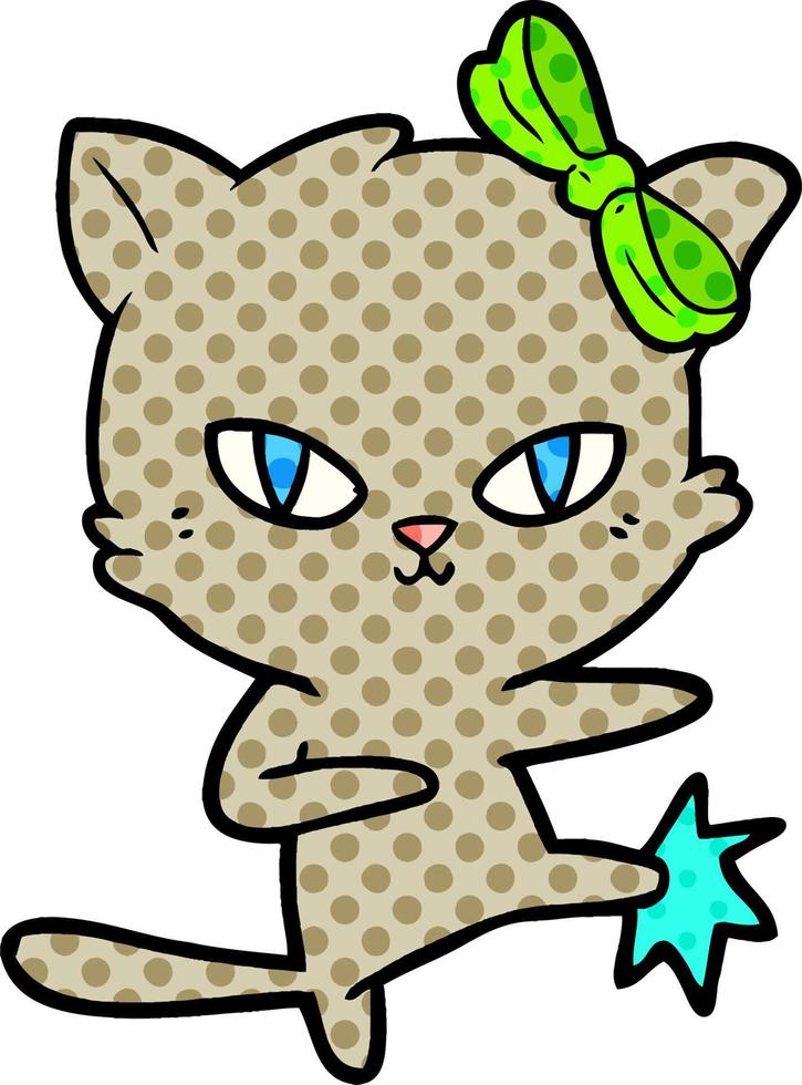 cute cartoon cat vector