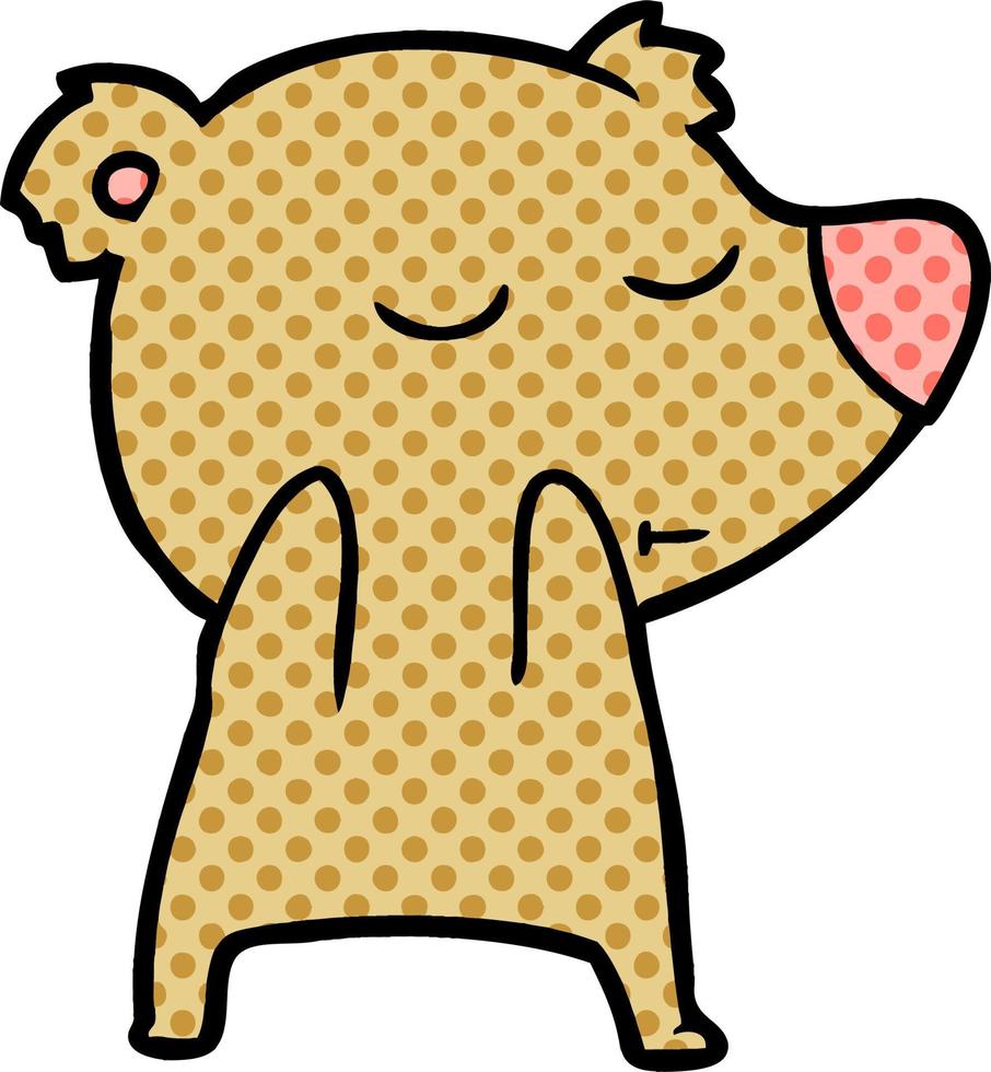happy cartoon bear vector