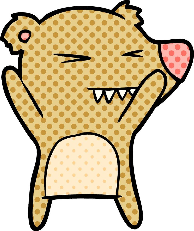 angry bear cartoon vector