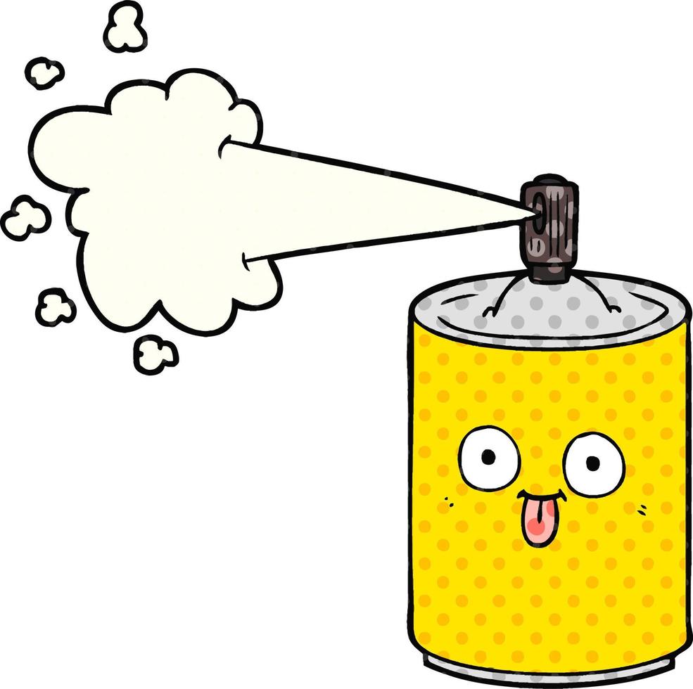 cartoon aerosol spray can vector