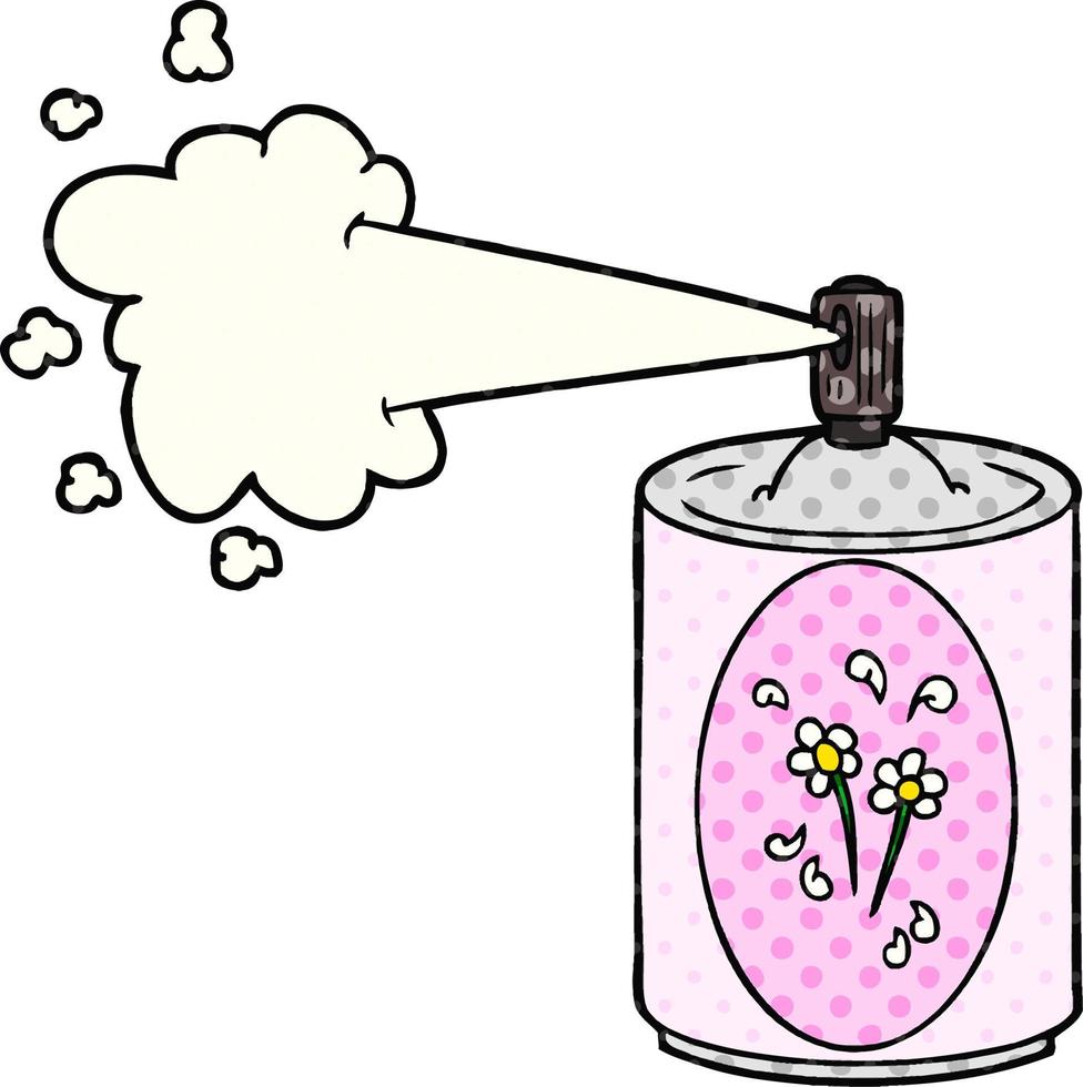 cartoon aerosol freshener spray can vector