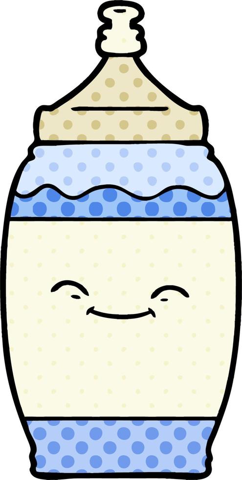 cartoon happy water bottle vector