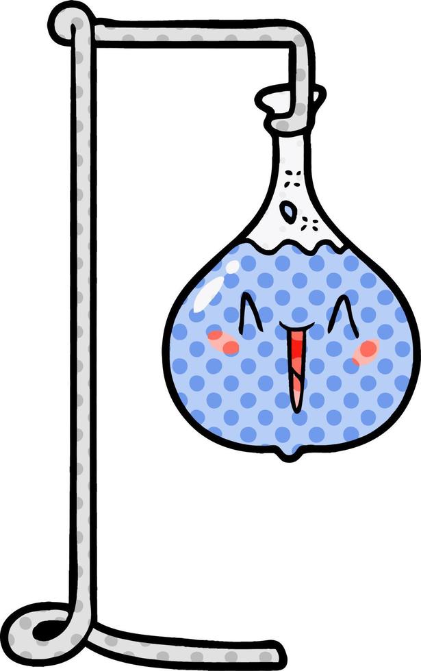 happy cartoon science experiment vector