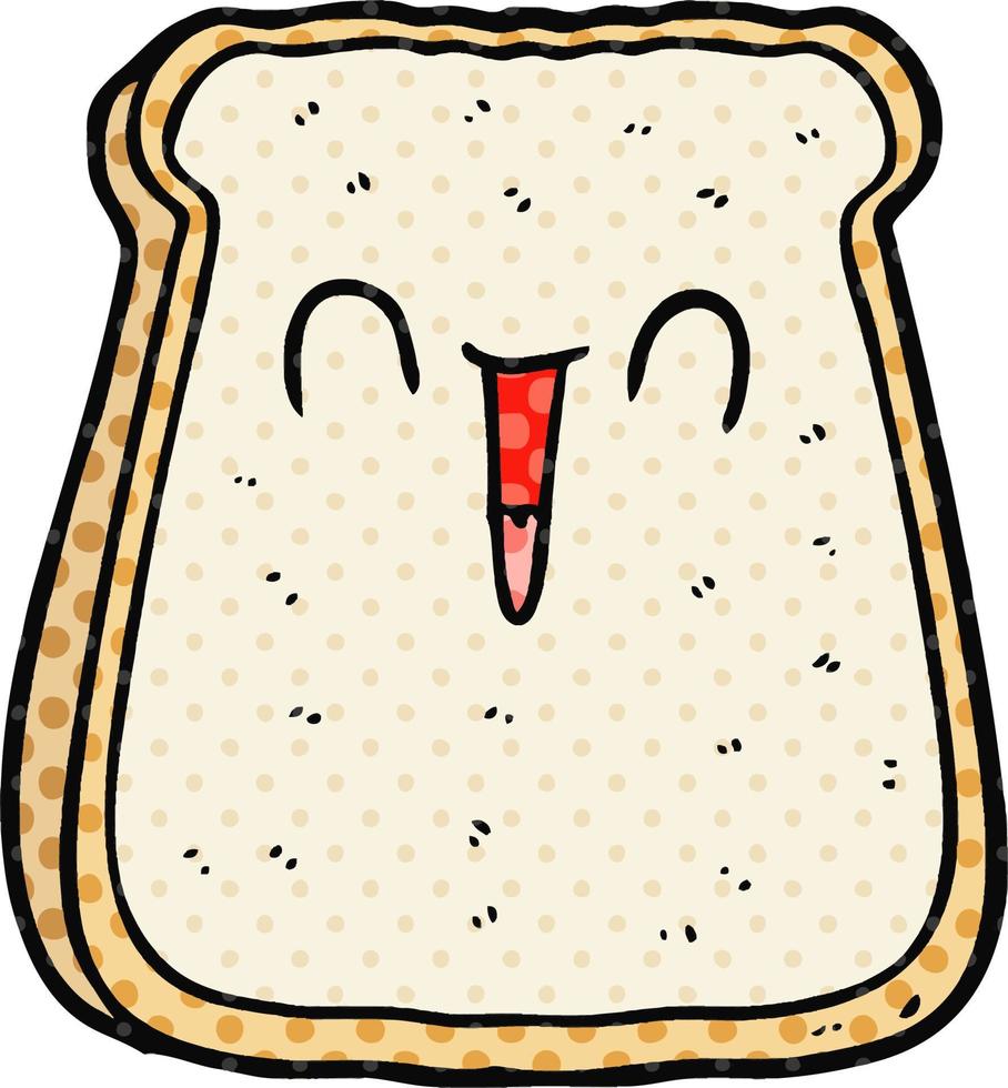 cartoon slice of bread vector