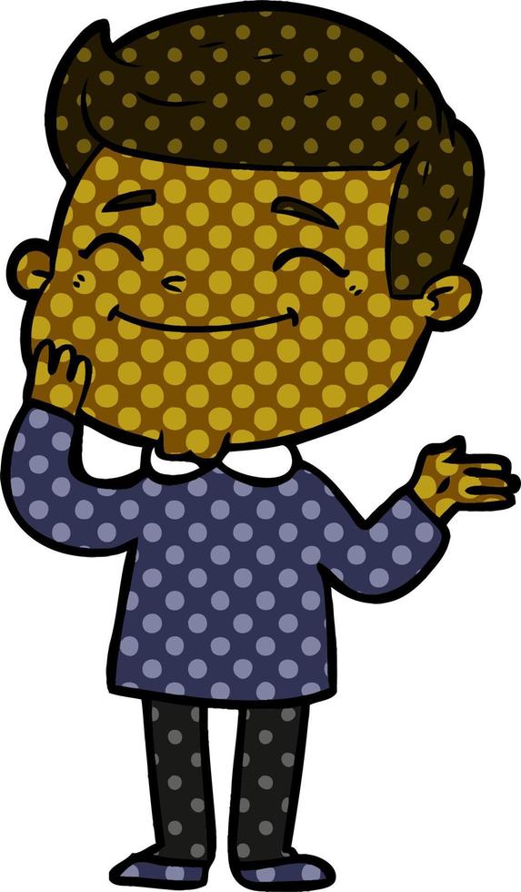 happy cartoon man vector