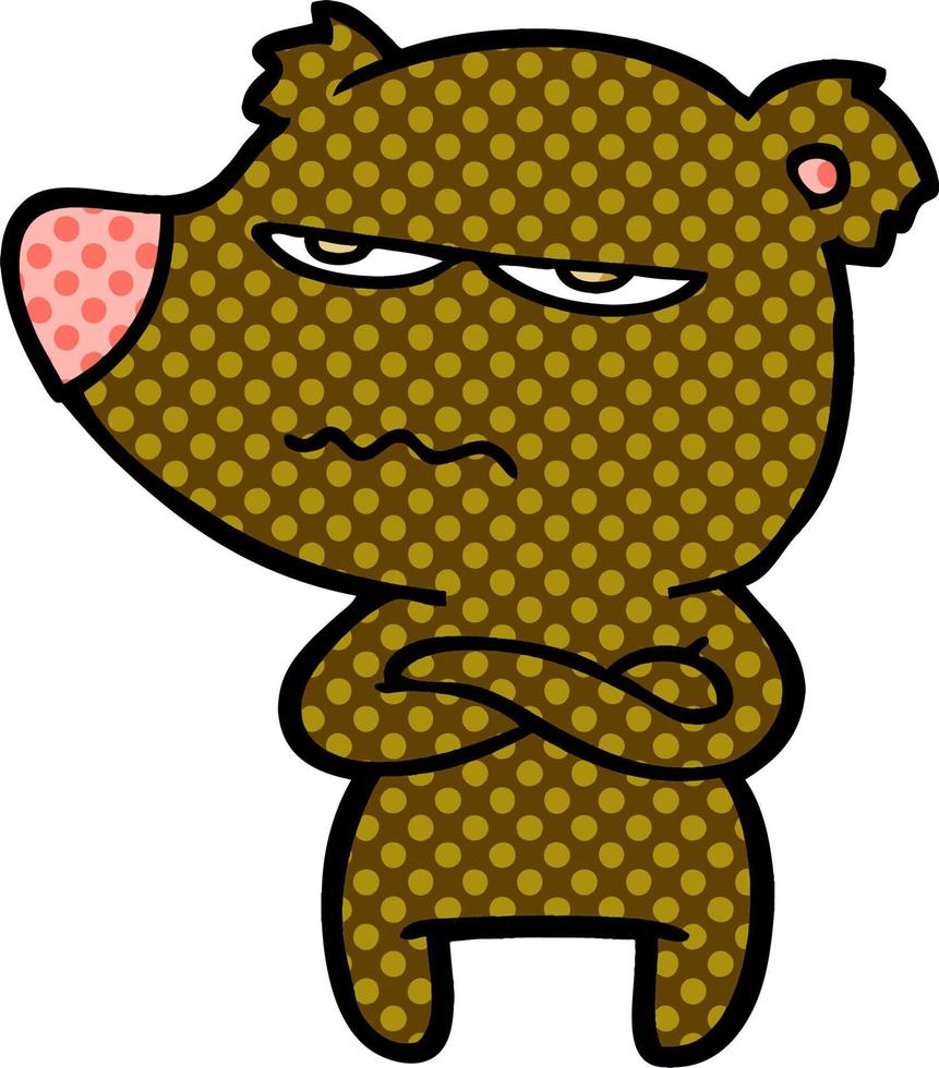 annoyed bear cartoon vector