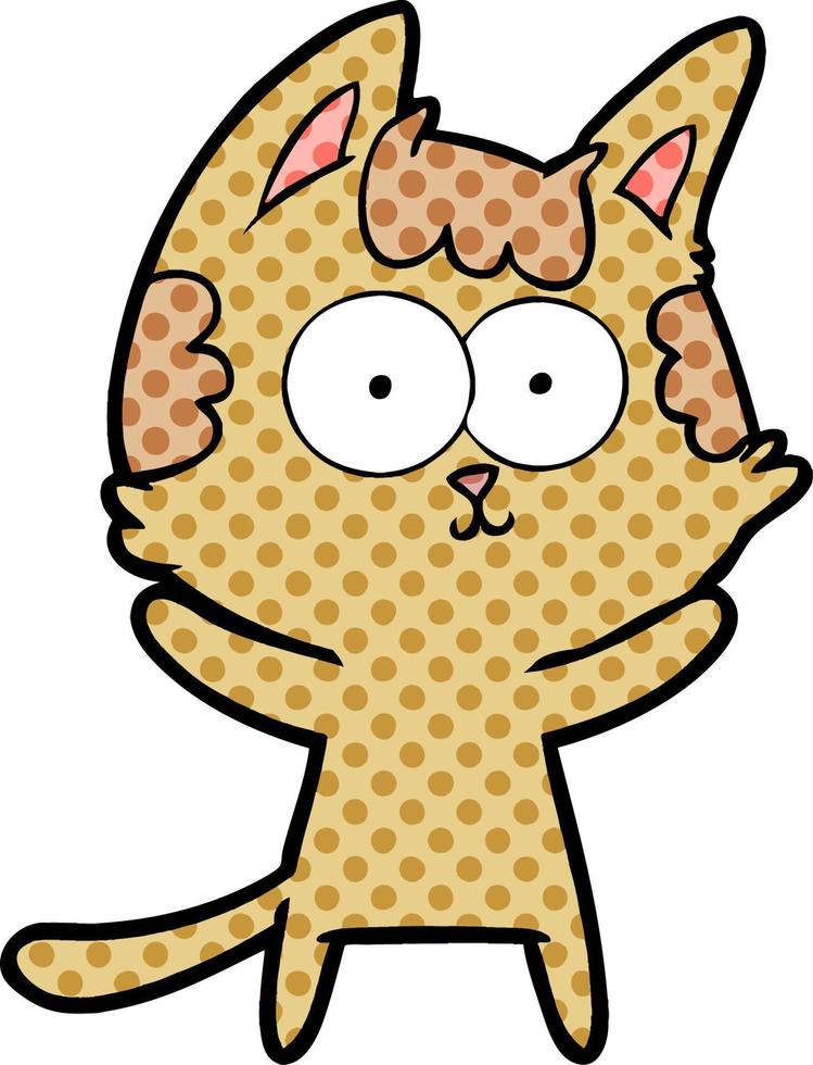 gato feliz de dibujos animados vector