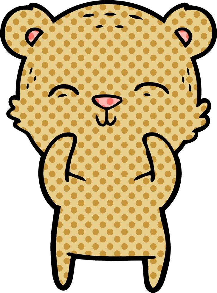 happy cartoon bear vector