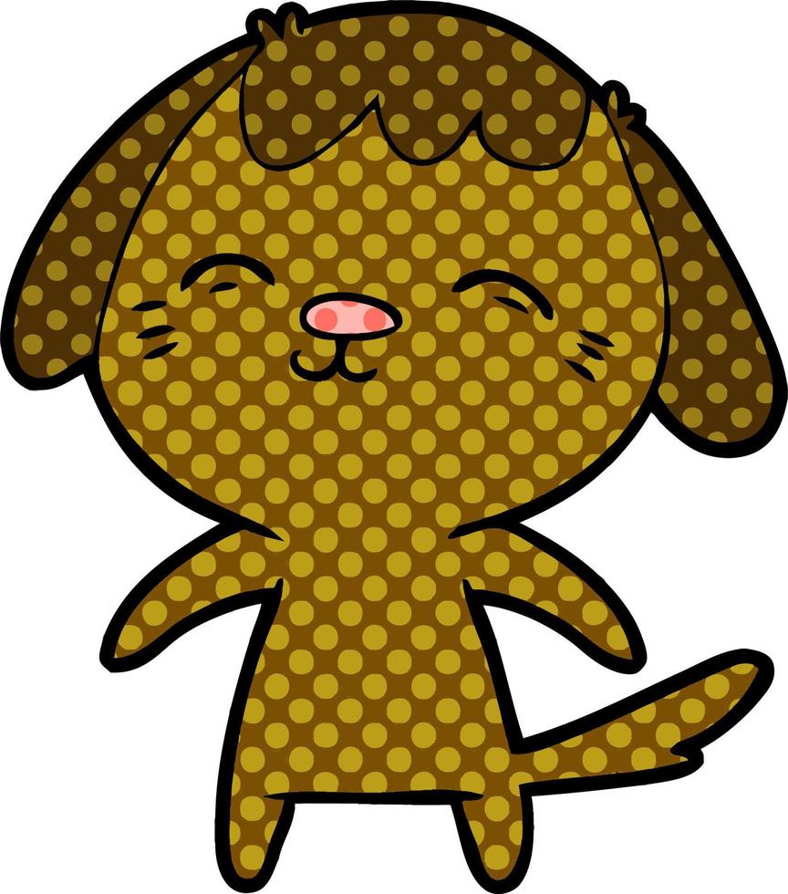 happy cartoon dog vector