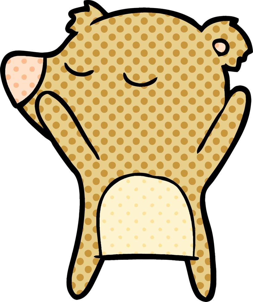 happy cartoon bear vector