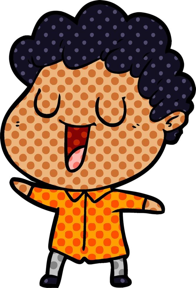 laughing cartoon man vector