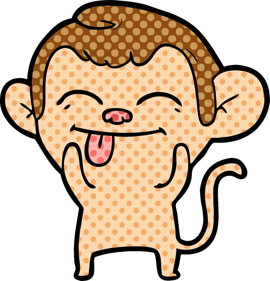 funny cartoon monkey vector