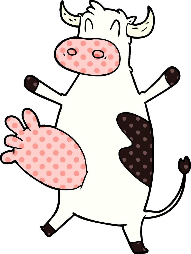 cartoon cow swinging udder vector