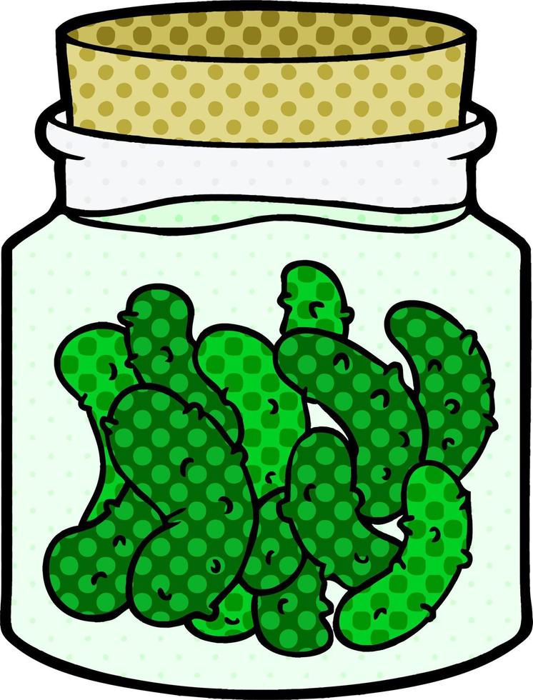 cartoon pickled gherkins vector