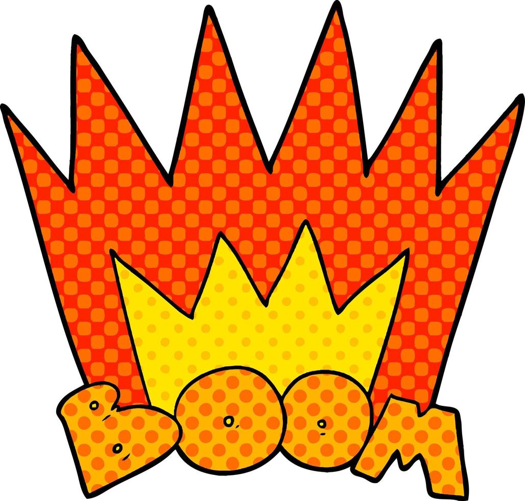 cartoon boom sign vector