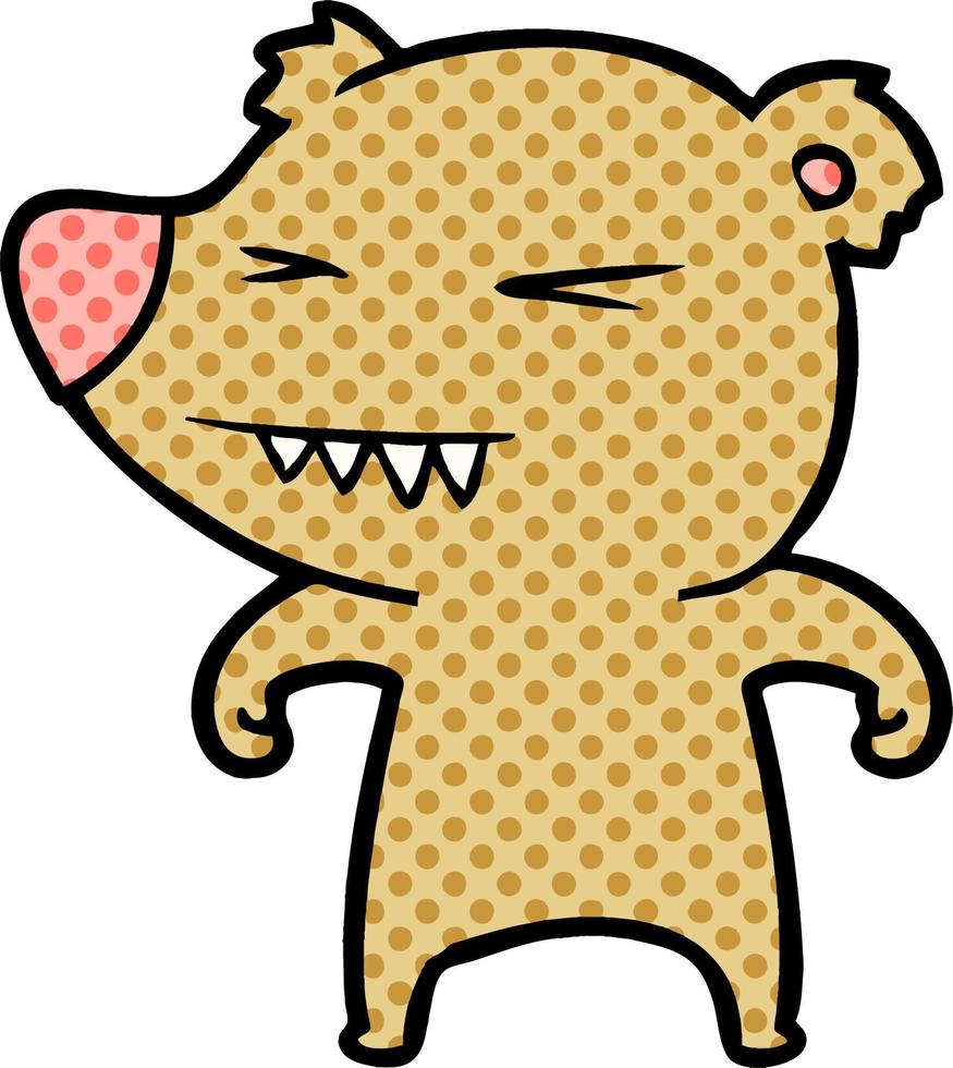 angry bear cartoon vector