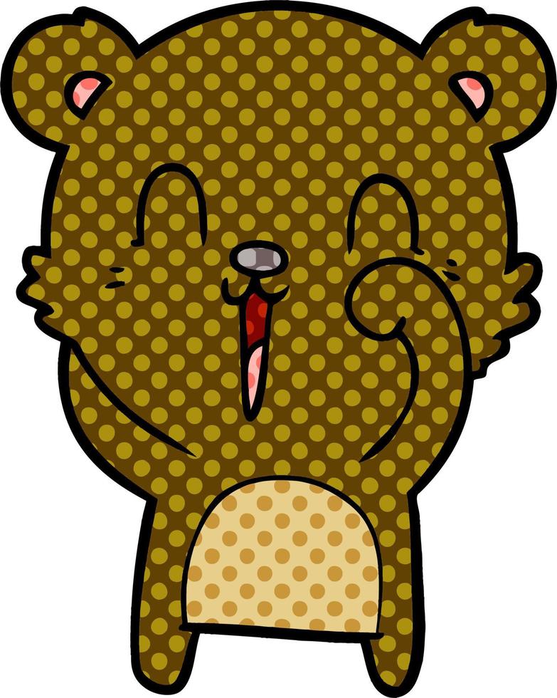 happy cartoon bear vector