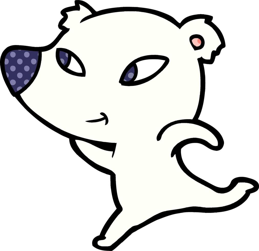 cute cartoon polar bear vector