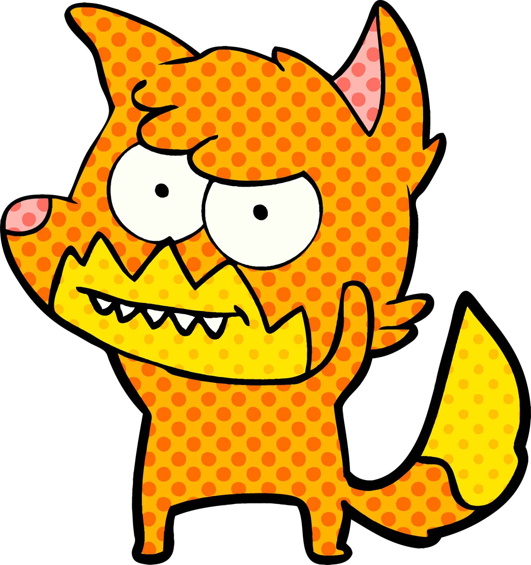 zorro sonriente de dibujos animados 12403916 Vector en Vecteezy