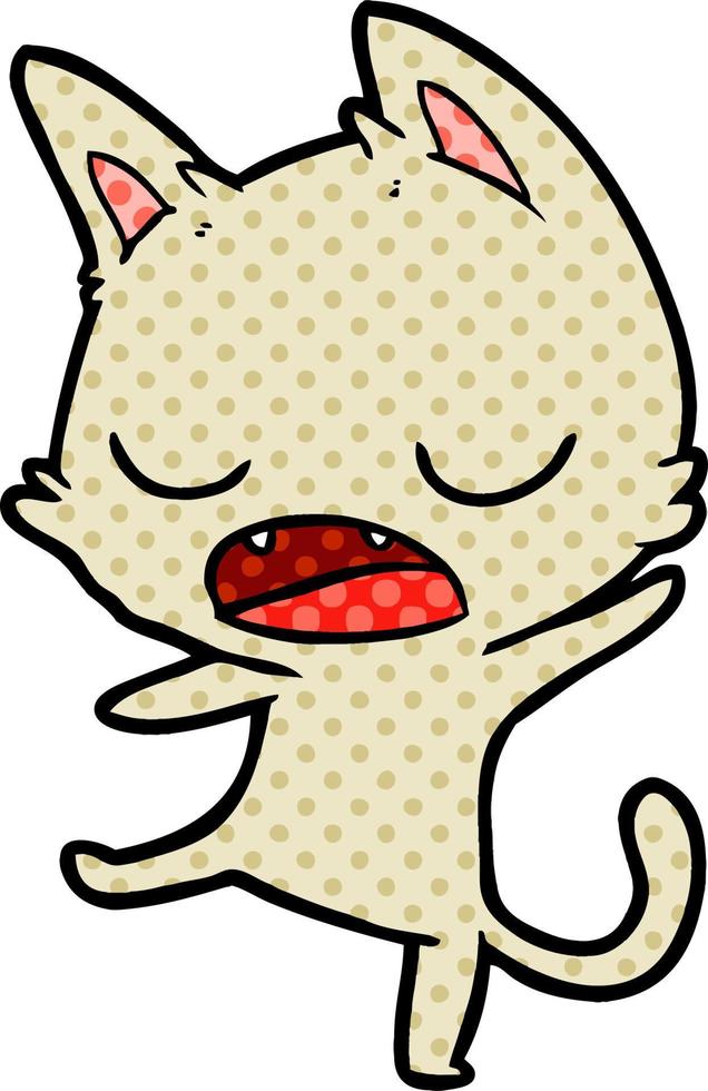 talking cat cartoon vector