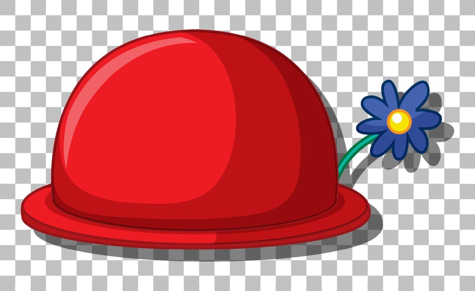 Red cute hat in flat style vector