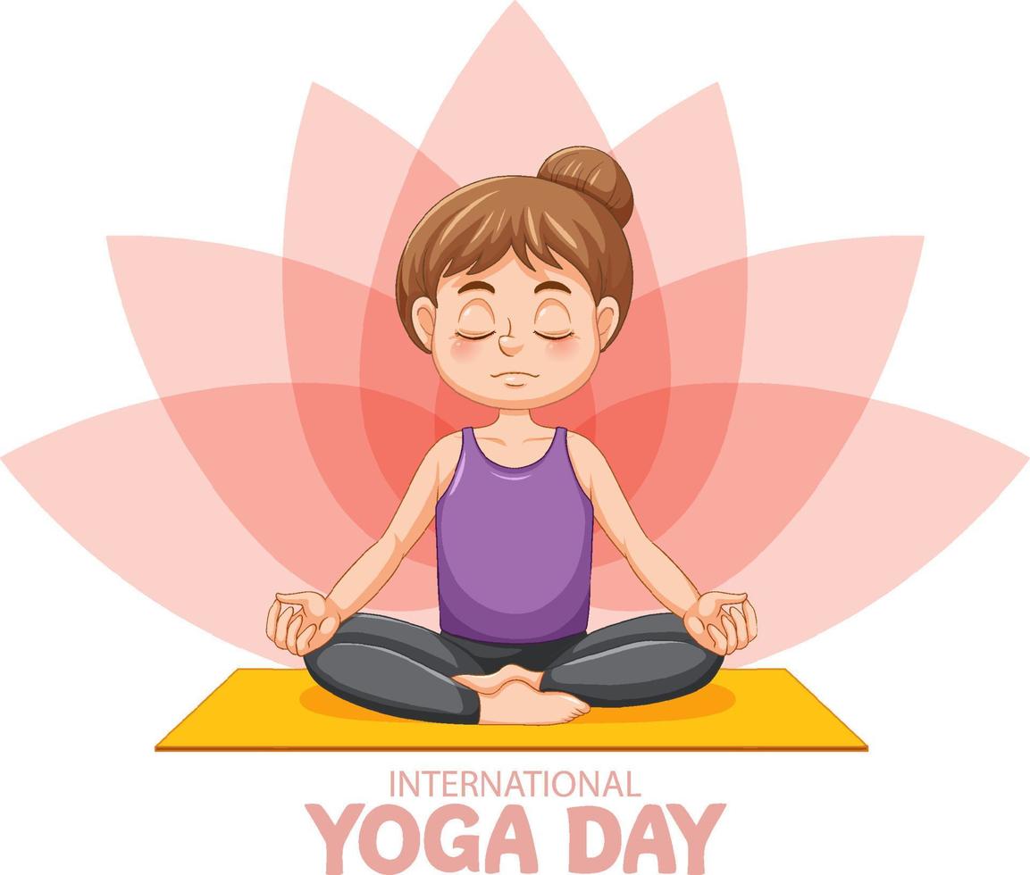 International Yoga Day Banner Design vector