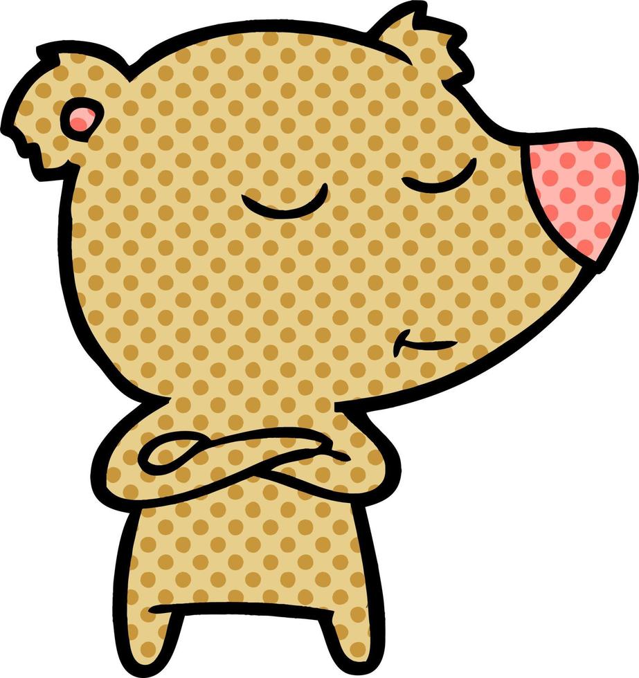 happy cartoon bear vector
