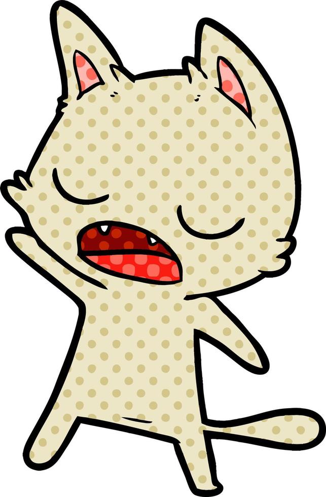 talking cat cartoon vector