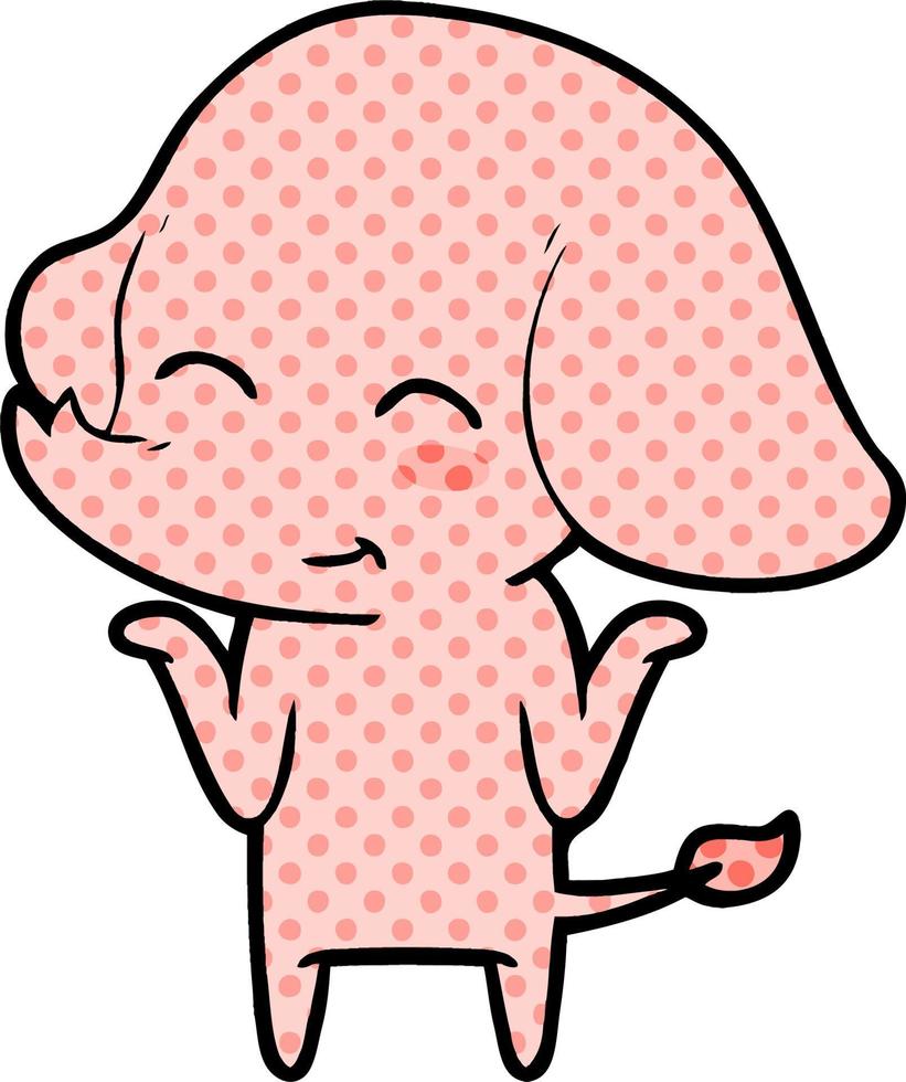 cute cartoon elephant vector