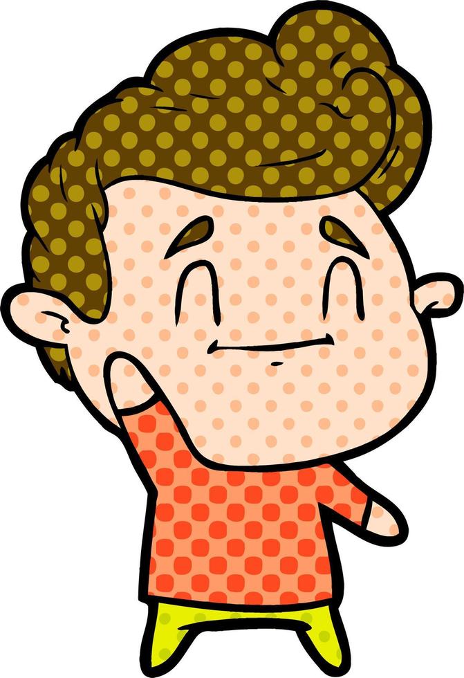 hombre feliz de dibujos animados vector