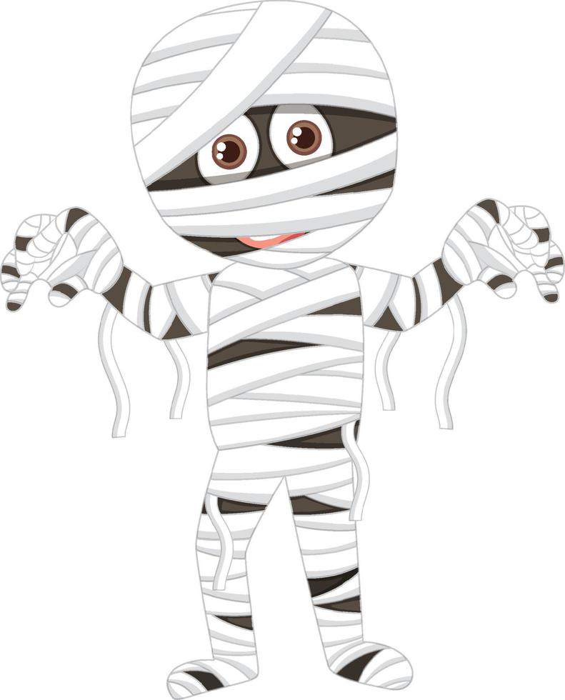 Mummy kid cartoon character vector