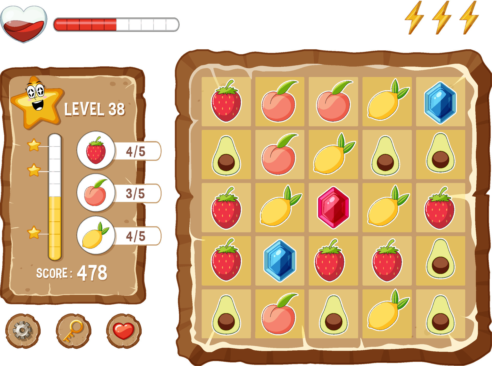 Game element template design set 12404366 Vector Art at Vecteezy