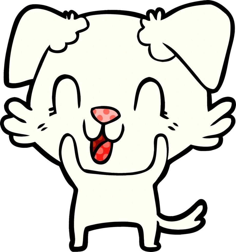 laughing cartoon dog vector