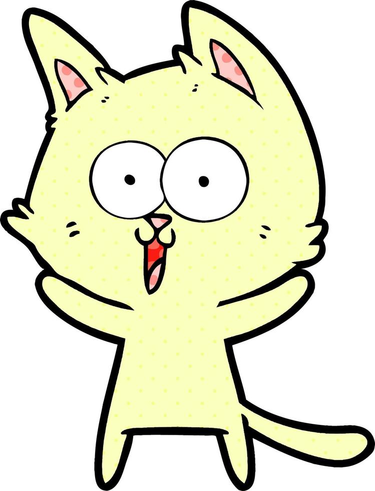 funny cartoon cat vector