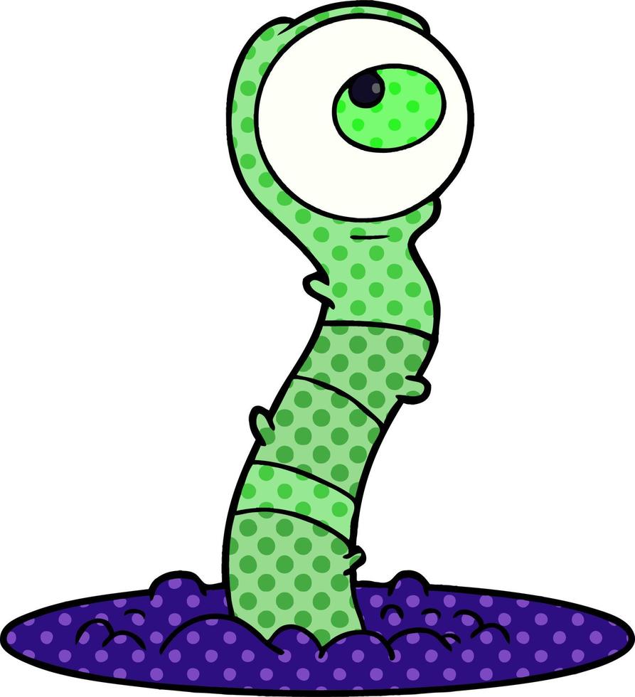 cartoon alien swamp monster vector