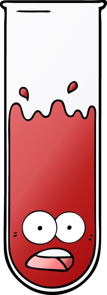 cartoon test tube vector