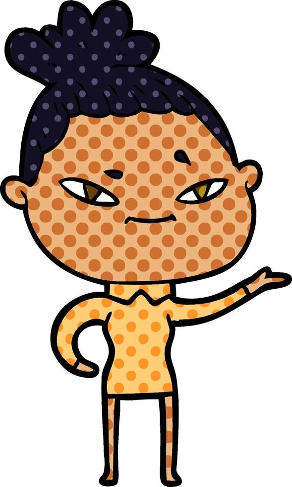 Vector cartoon woman