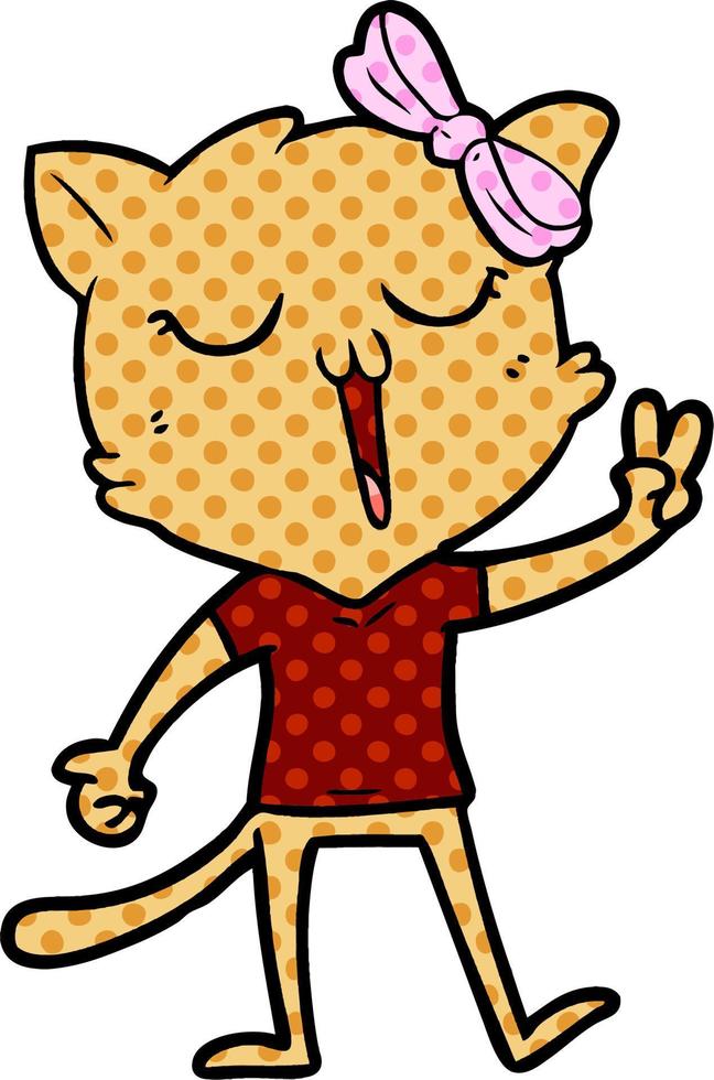 Vector cartoon cat
