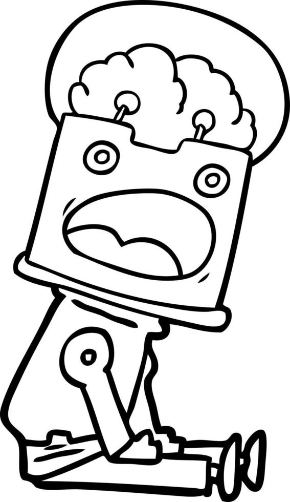 Vector cartoon robot