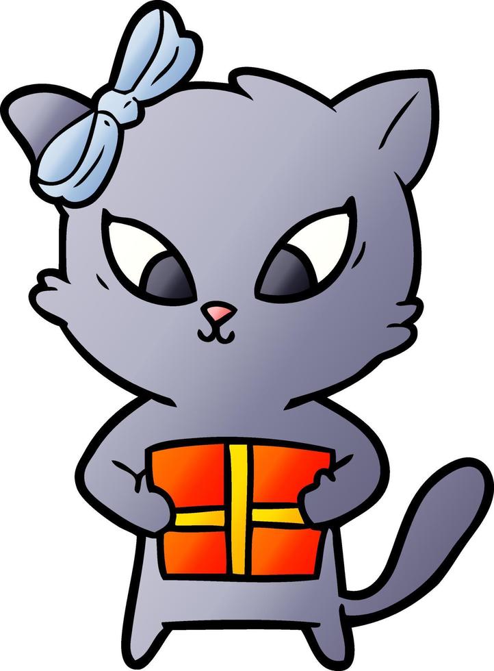 Vector cartoon cat