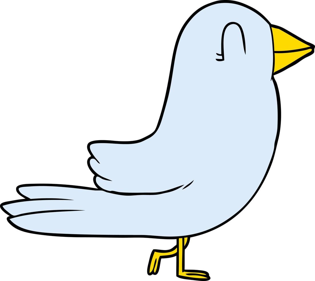 Vector cartoon bird