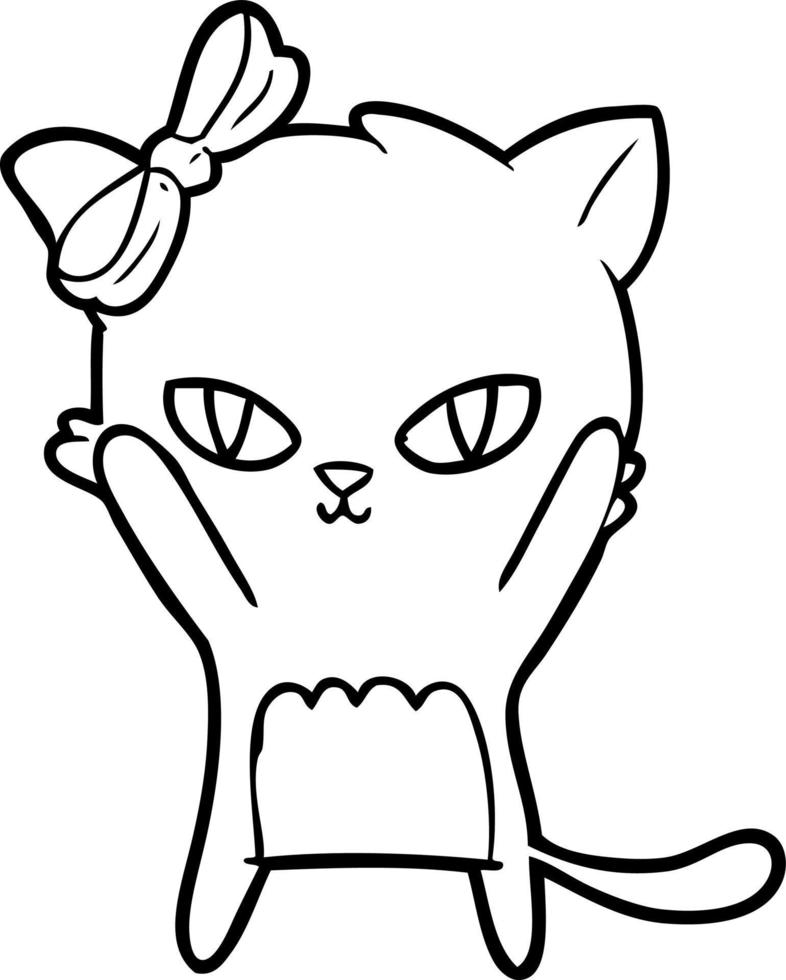 cute cartoon cat vector