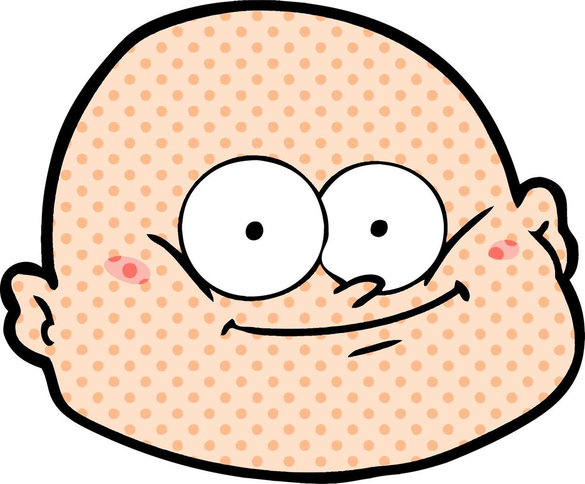 cartoon bald man vector