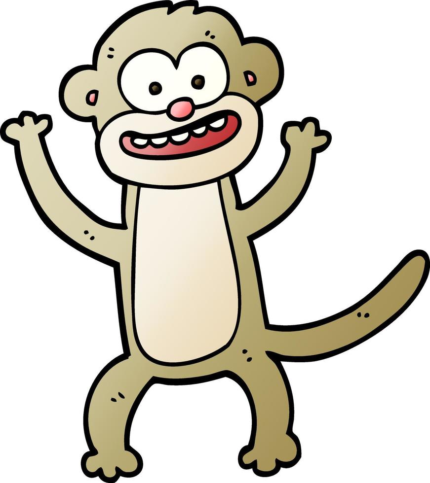 vector gradient illustration cartoon monkey