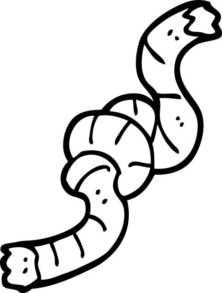black and white cartoon knotted rope vector