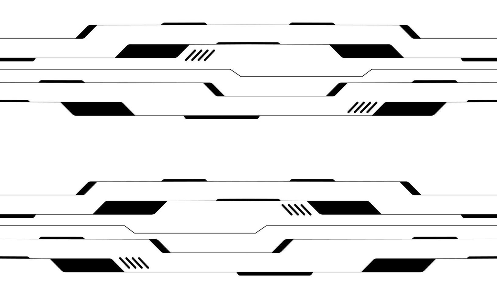 circuito cibernético de línea negra abstracta en vector de tecnología futurista moderna de diseño de patrón de fondo transparente blanco