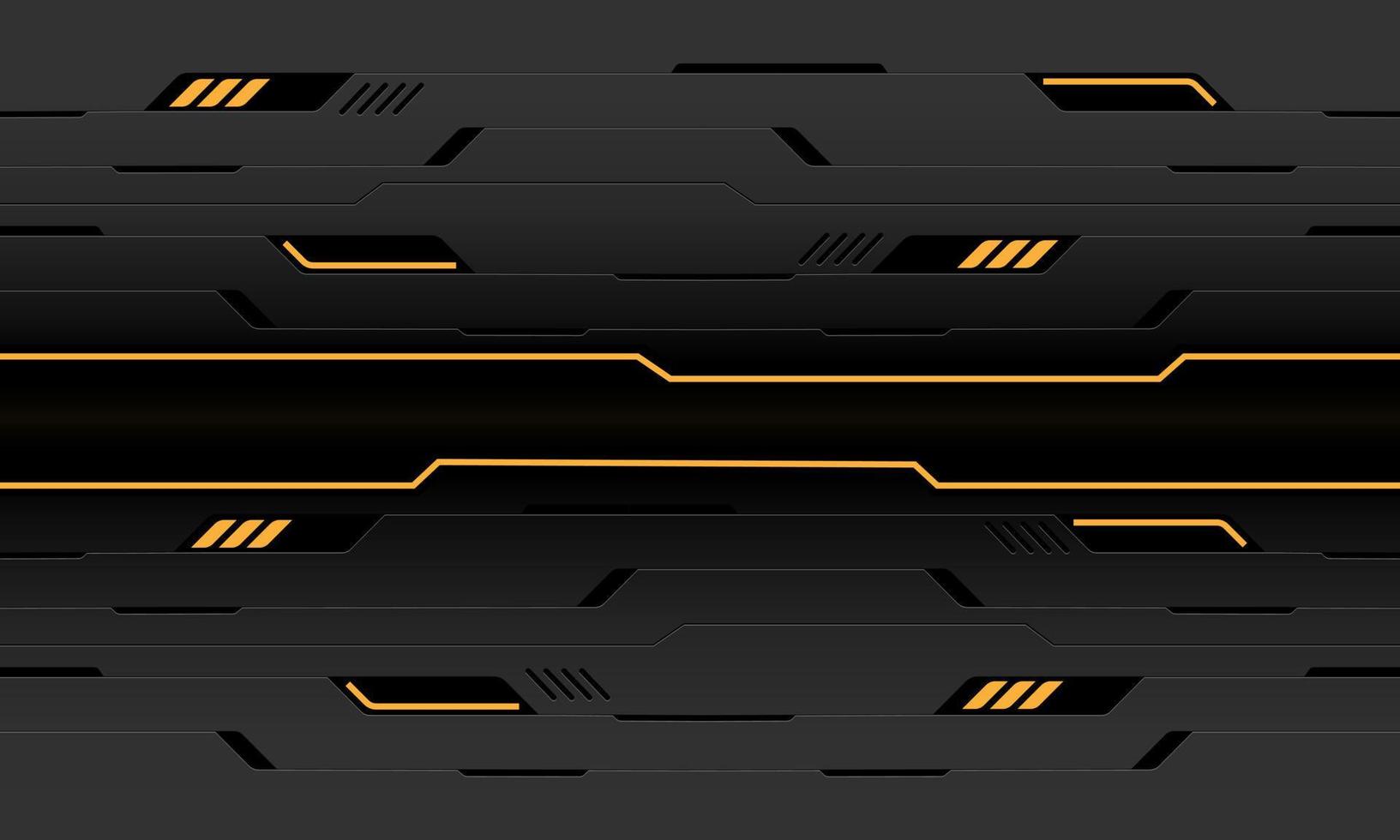 Abstract vector technology futuristic grey cyber black line circuit yellow light power geometric design seamless pattern background