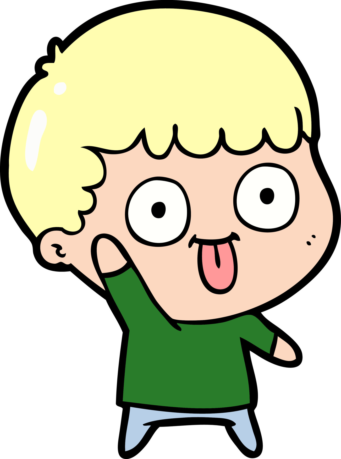 niño tonto de dibujos animados 12405075 Vector en Vecteezy